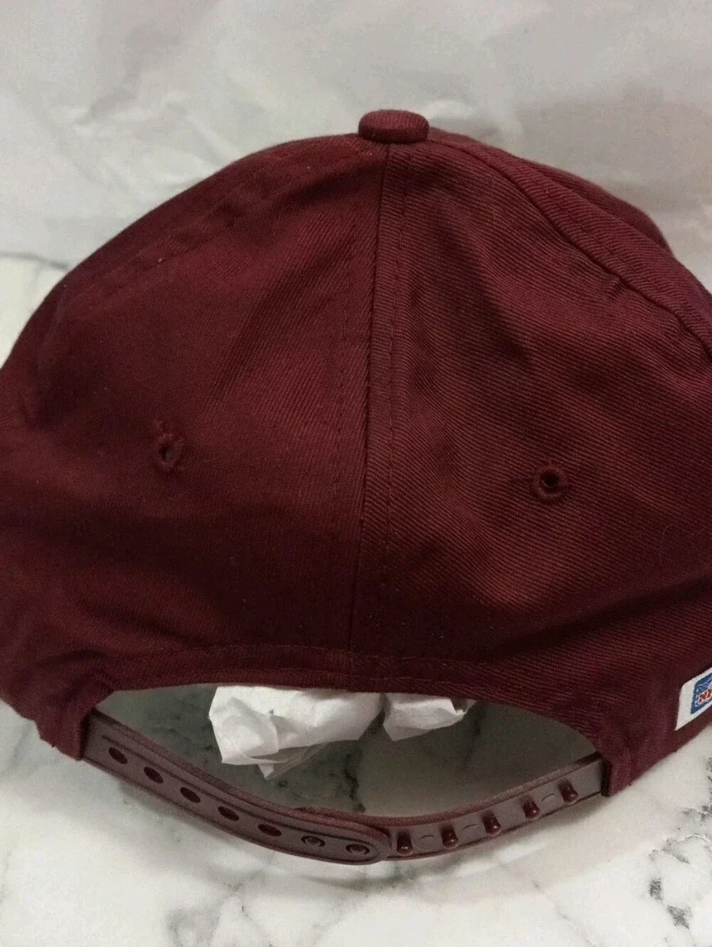 Washington Redskins Snapback Hat Maroon AJD Yellow Bold NFL Cap 90s